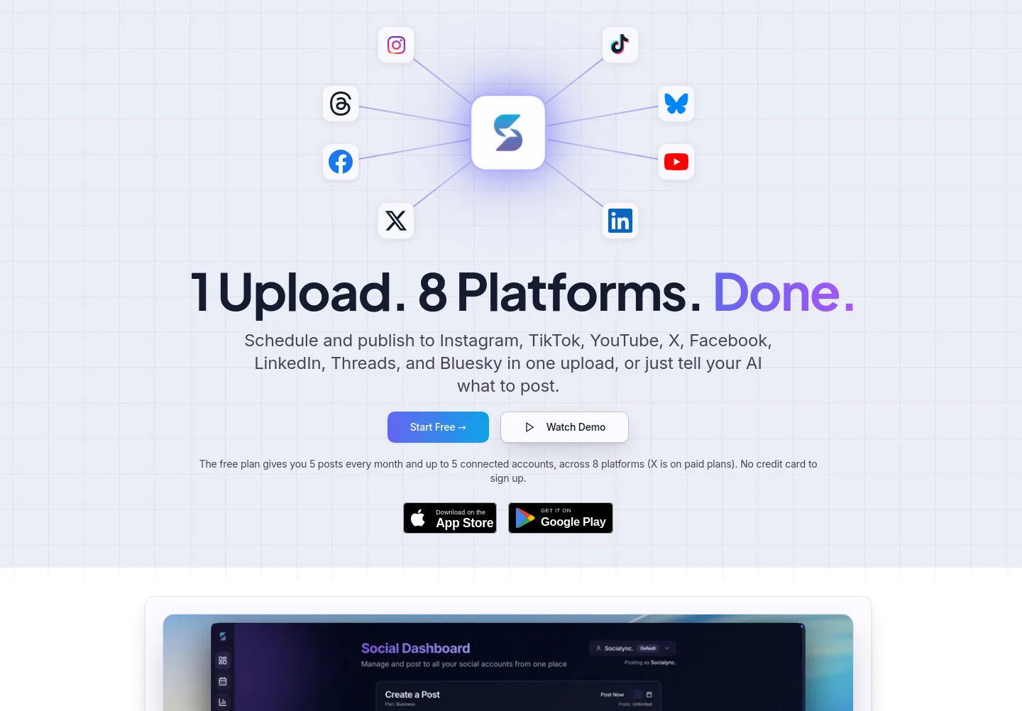 socialync.io — a real Hero section