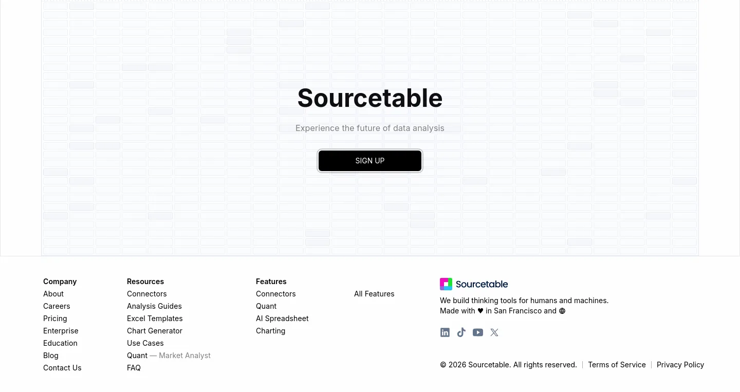sourcetable.com CTA section