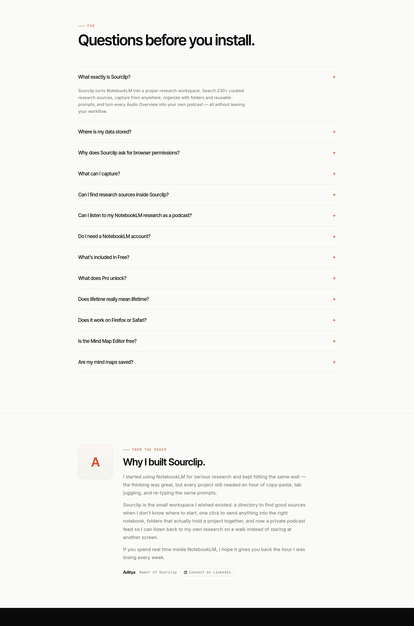 sourclip.com FAQ section