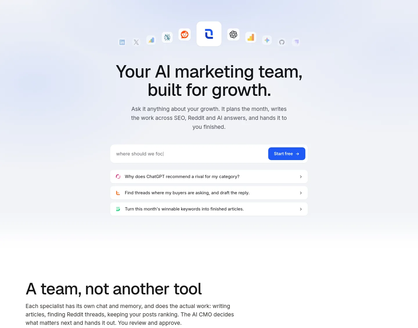sparqo.ai Hero section