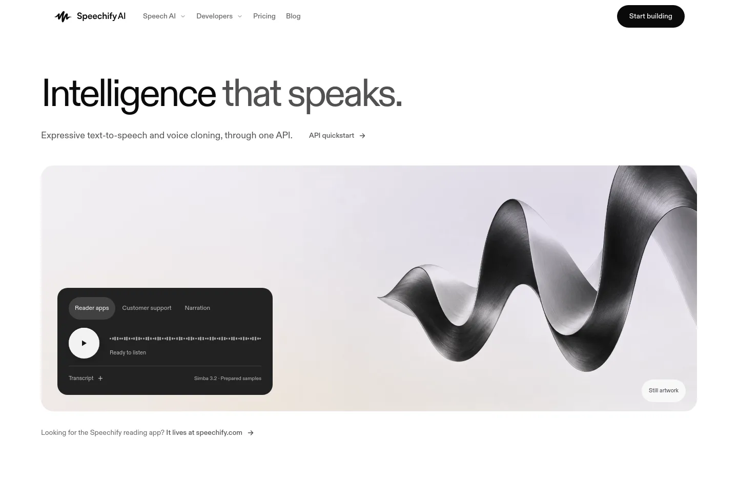 speechify.ai Hero section