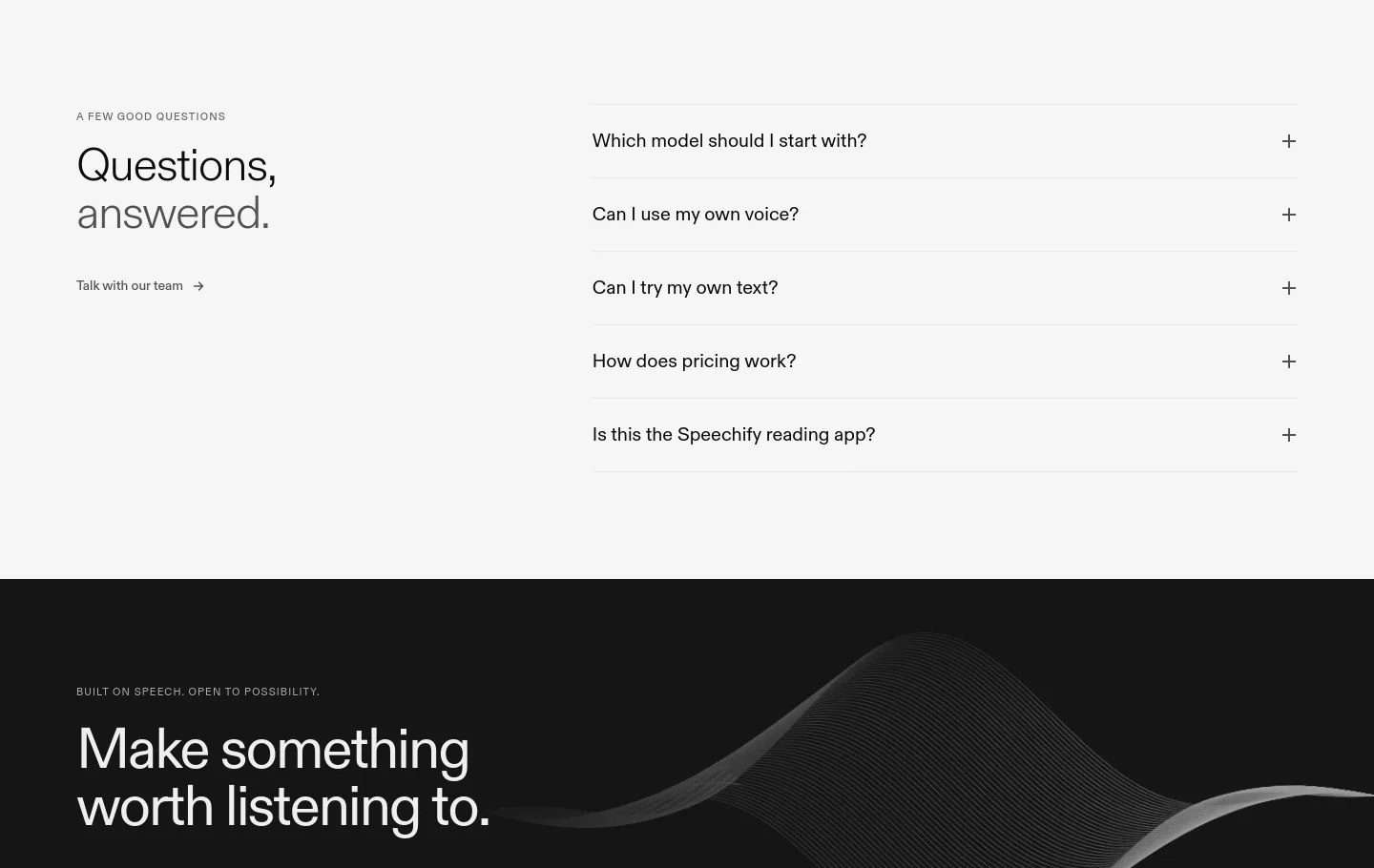 speechify.ai FAQ section