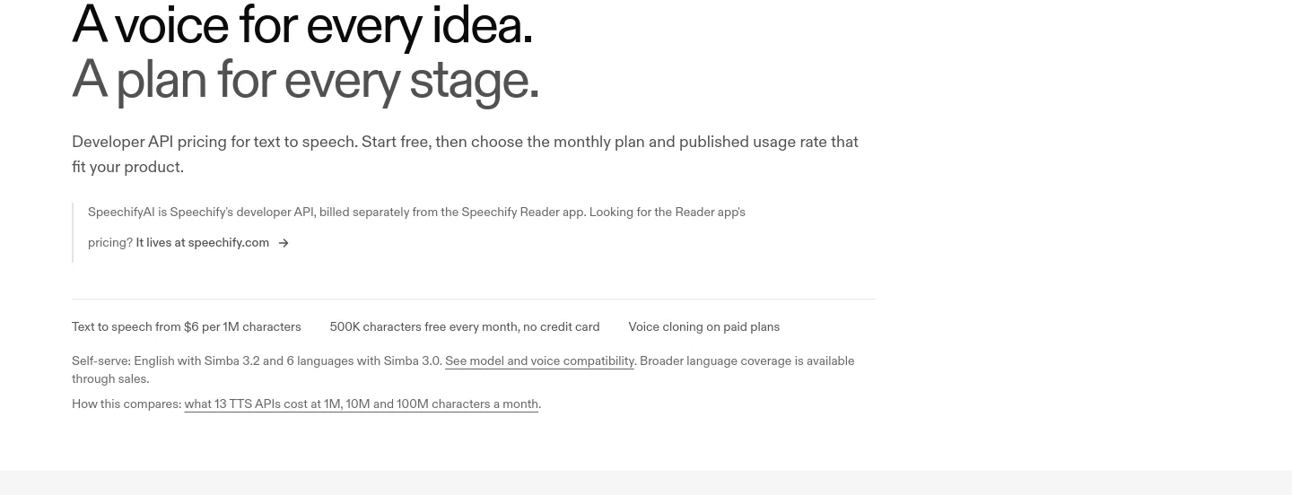 speechify.ai Hero section