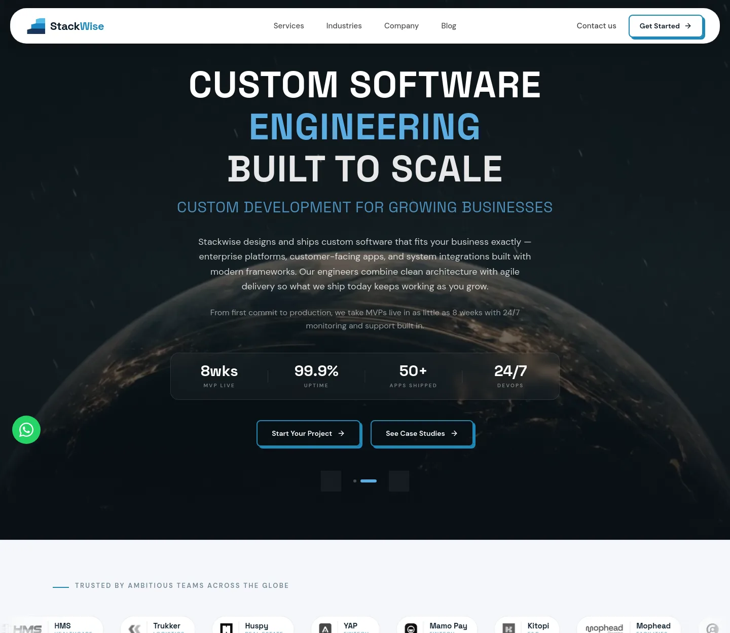 stackwise.site — a real Hero section