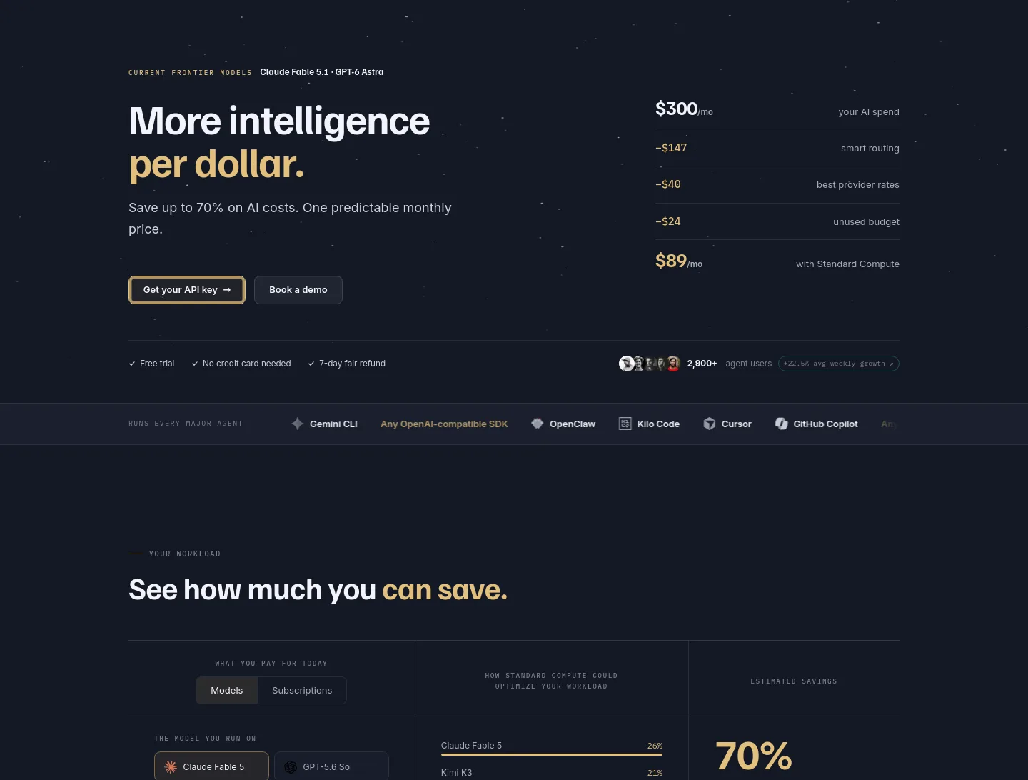 standardcompute.com — a real Hero section