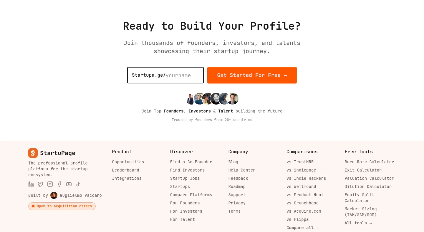 startupa.ge — a real Logo Wall section