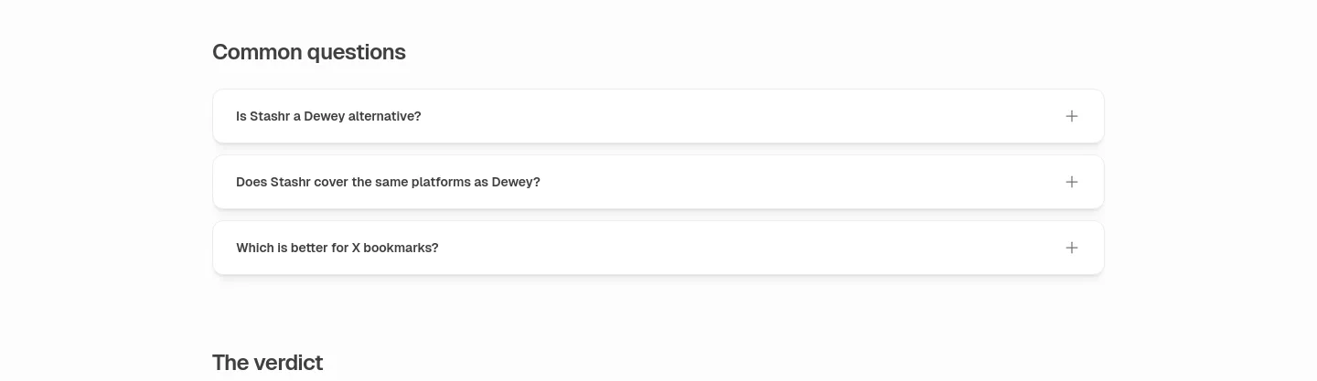 stashr.me FAQ section
