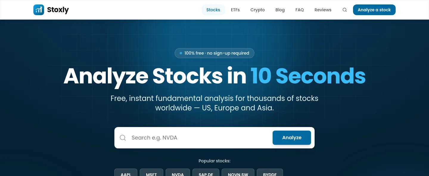 stoxlyonline.com — a measured funnel