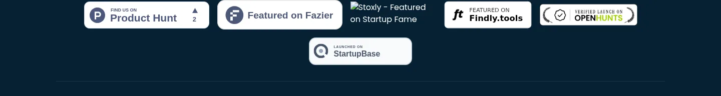 stoxlyonline.com — a real Logo Wall section