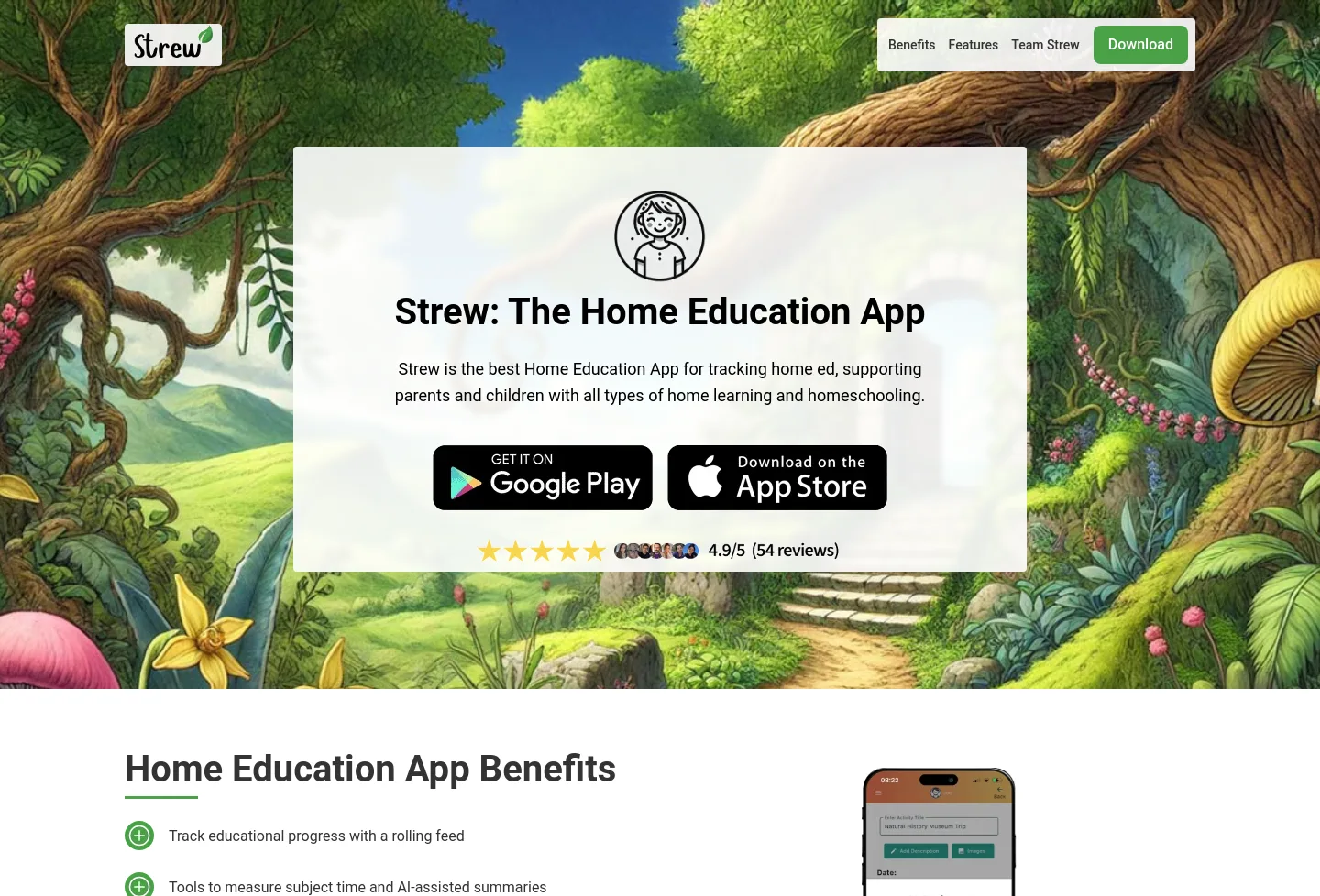 strew.app — a real Hero section