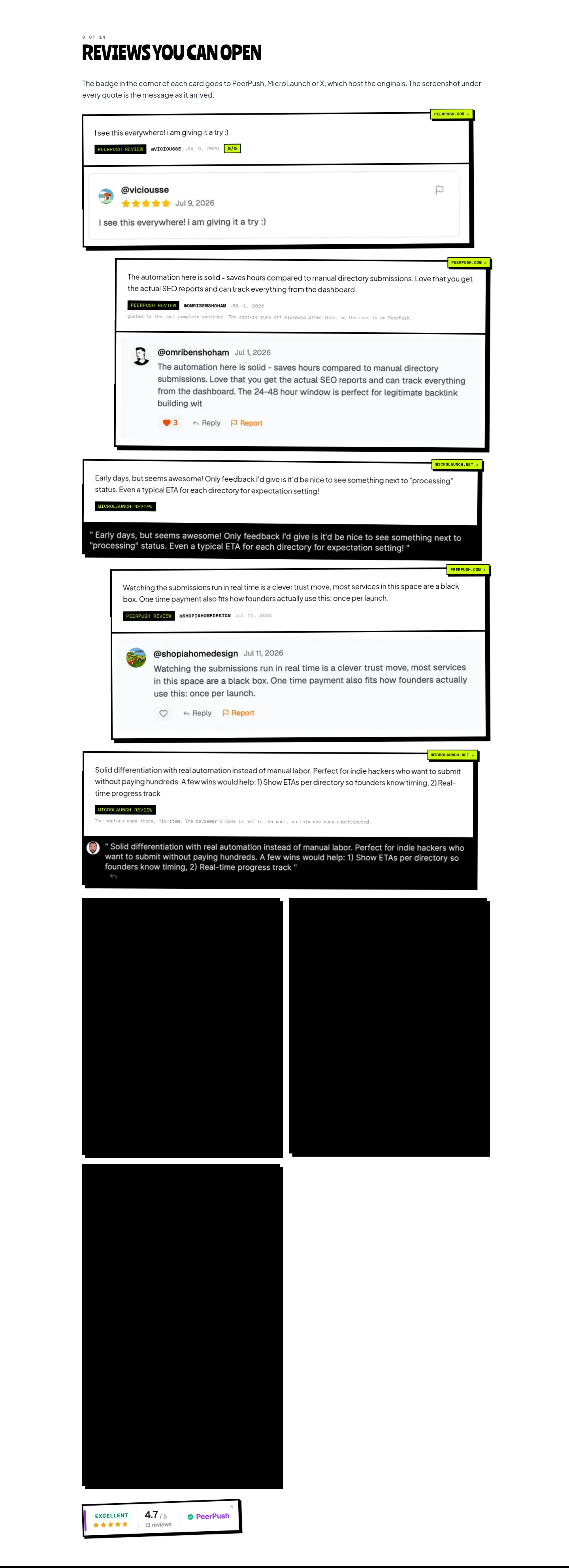 submitator.com Reviews section