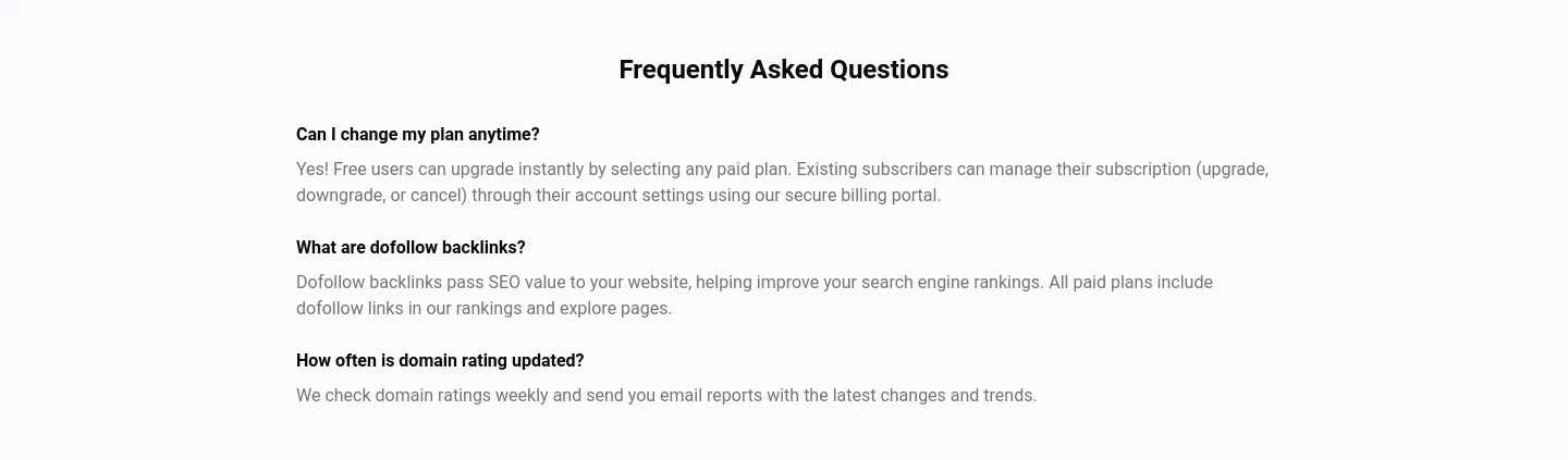 supadr.com FAQ section