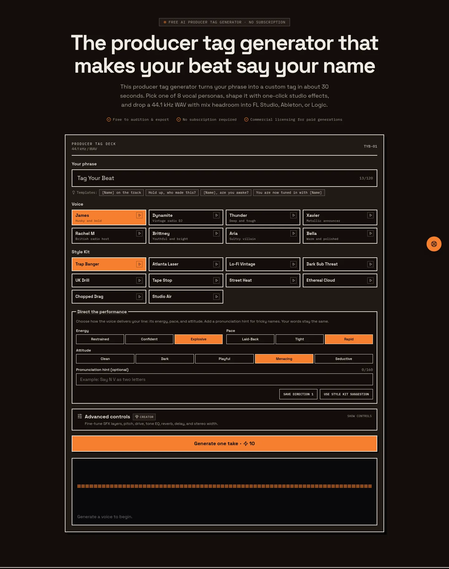tagyourbeat.com — a real Hero section