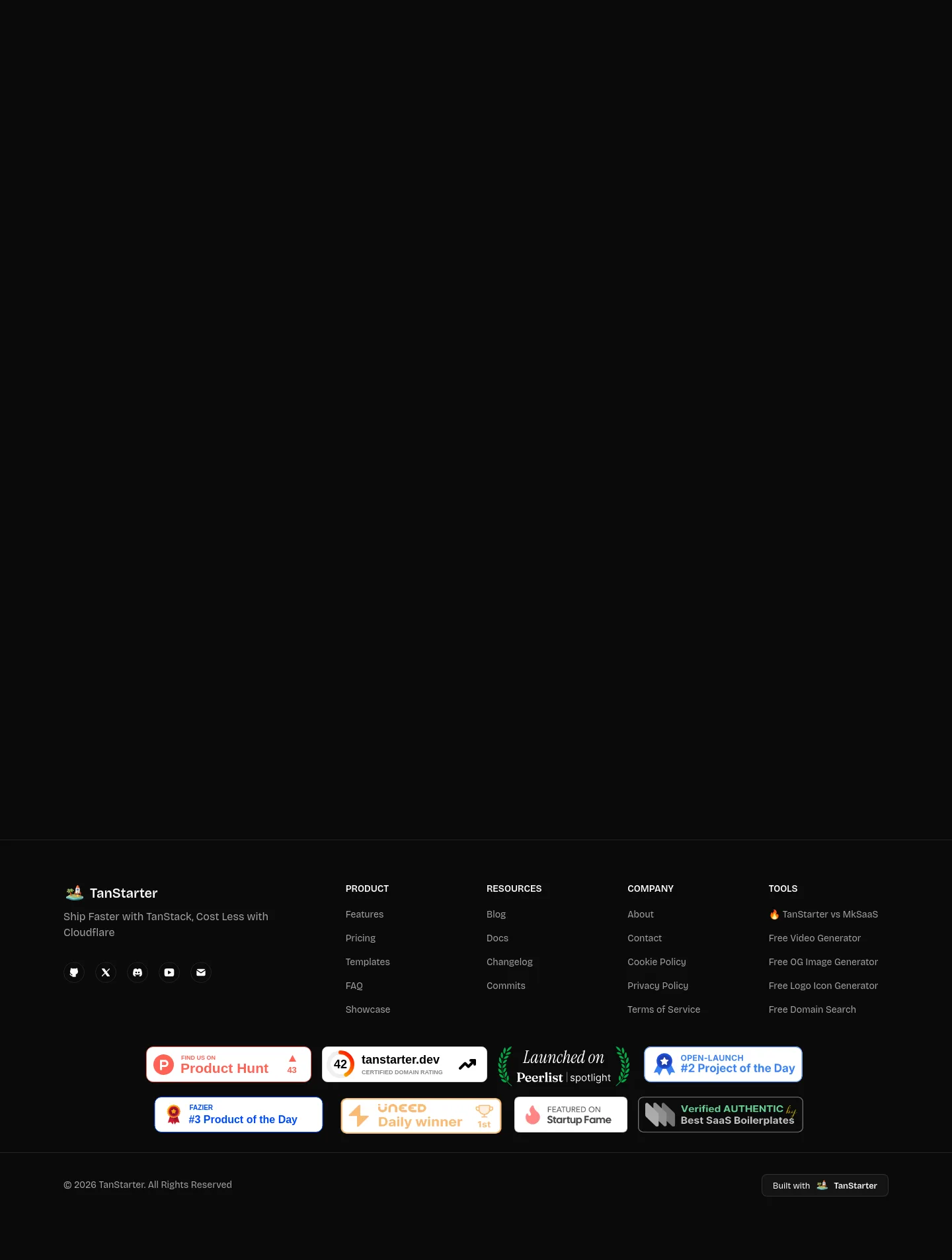 tanstarter.dev — a real Logo Wall section