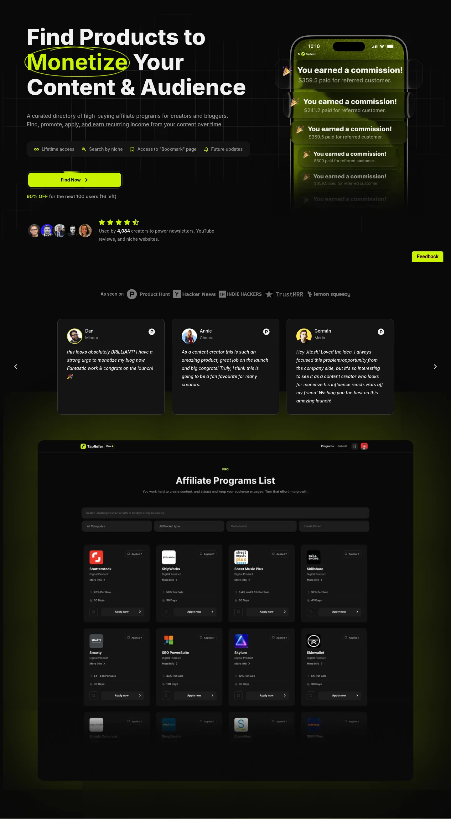 taprefer.com — a real Hero section