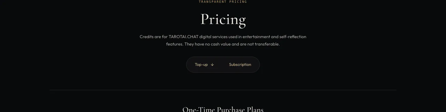 tarotai.chat — a real Hero section