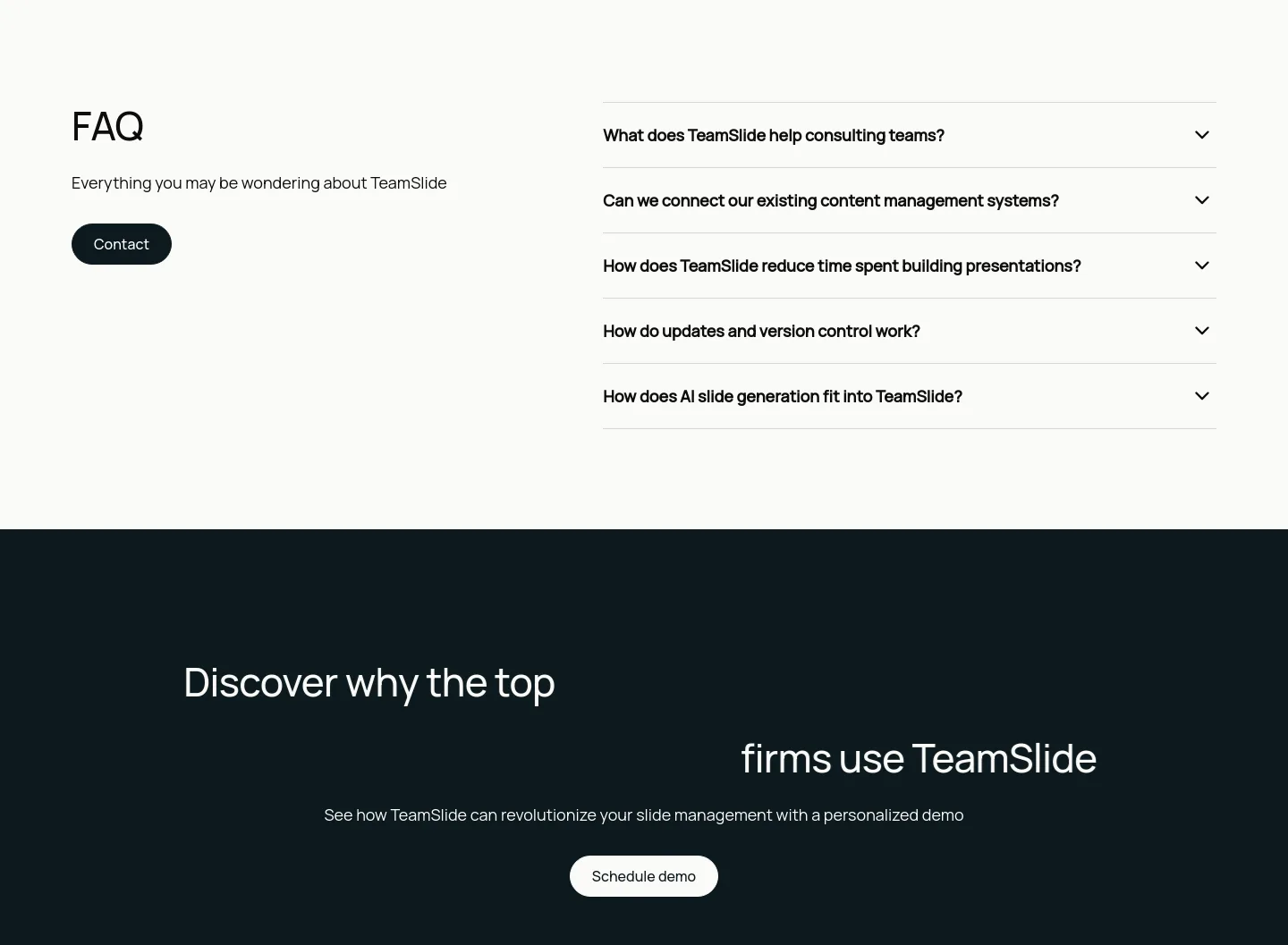 teamslide.com FAQ section