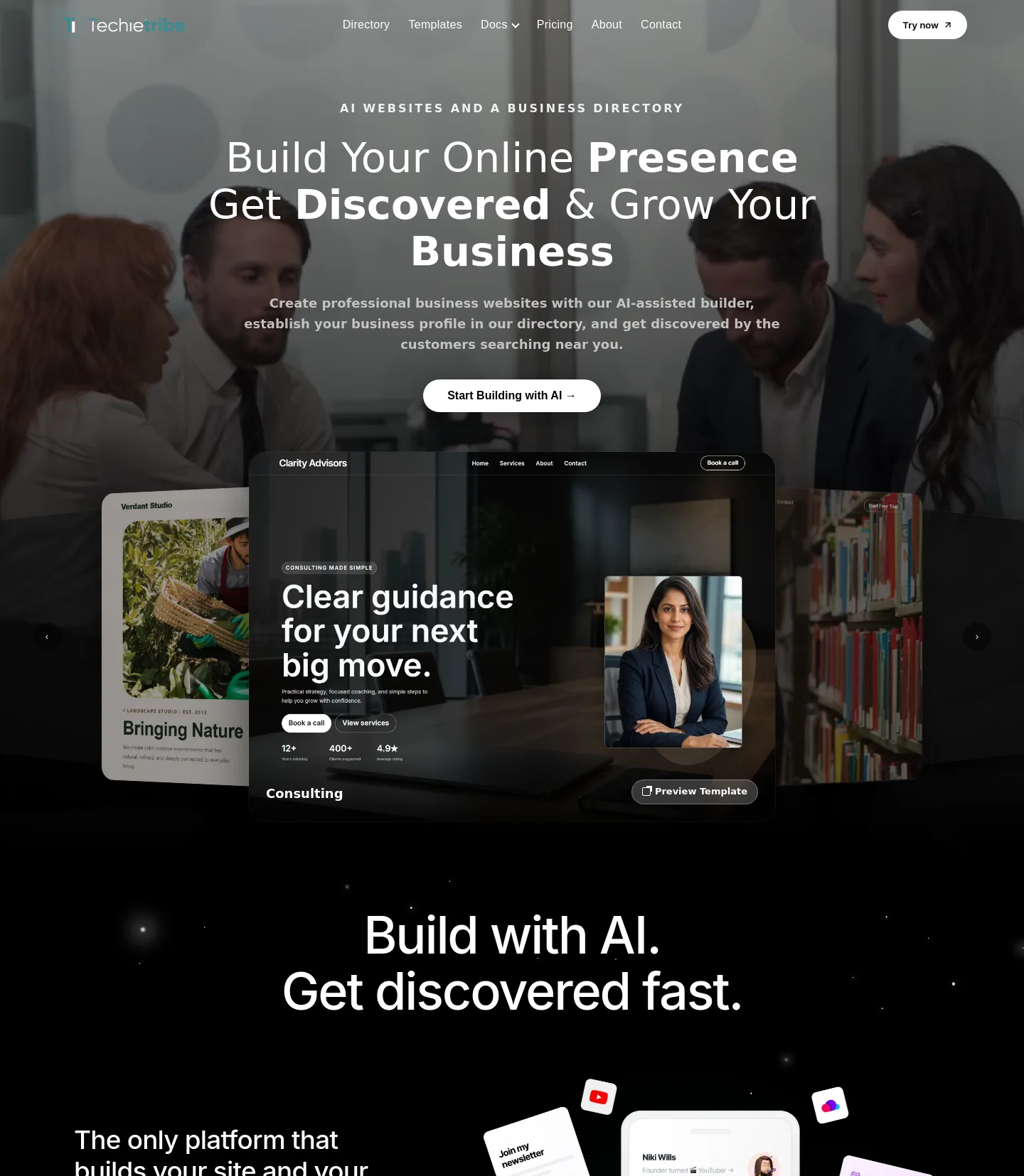 techietribe.ai Hero section