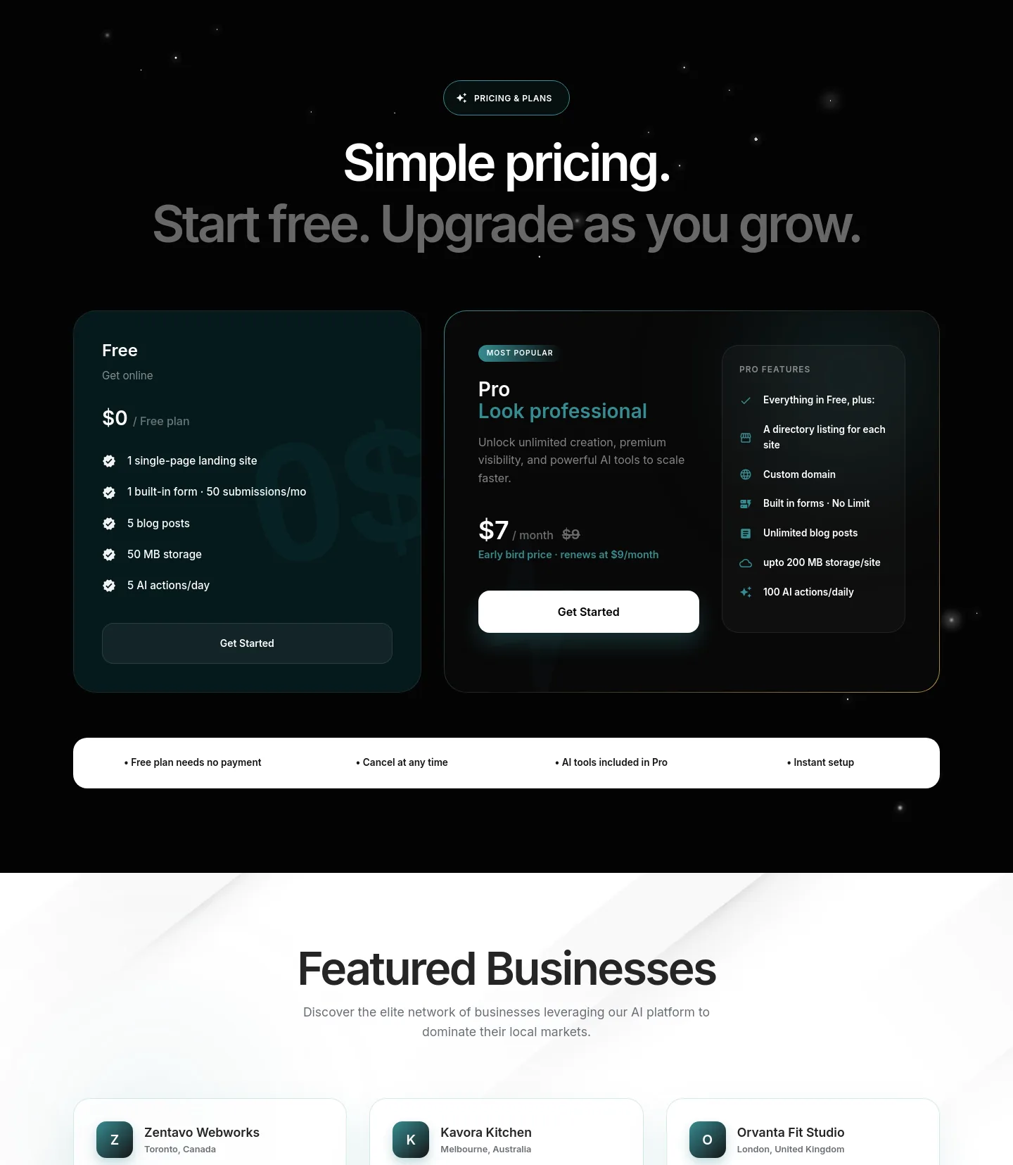 techietribe.ai Pricing section