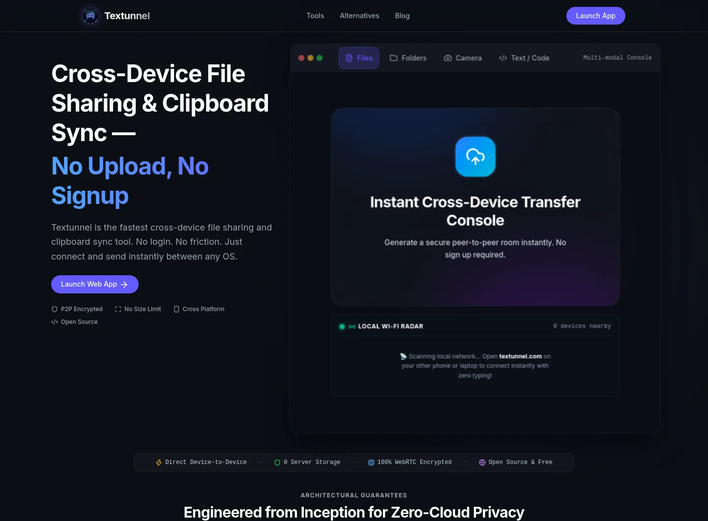 textunnel.com — a measured funnel