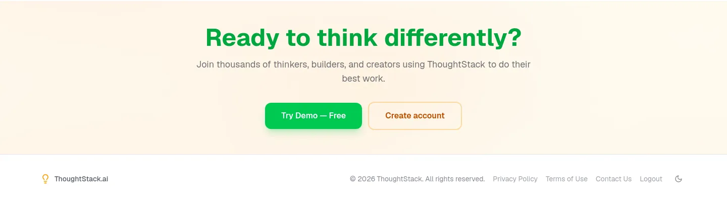 thoughtstack.ai CTA section
