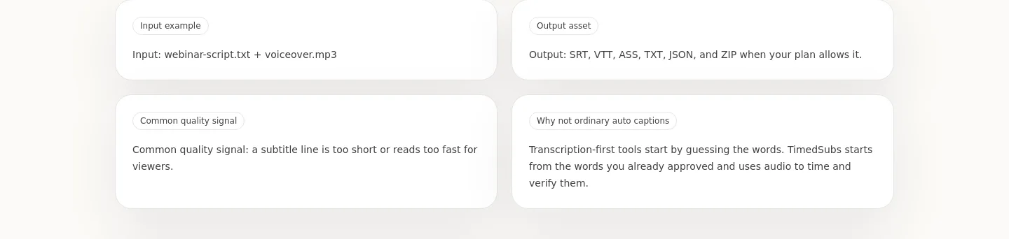 timedsubs.com Features section