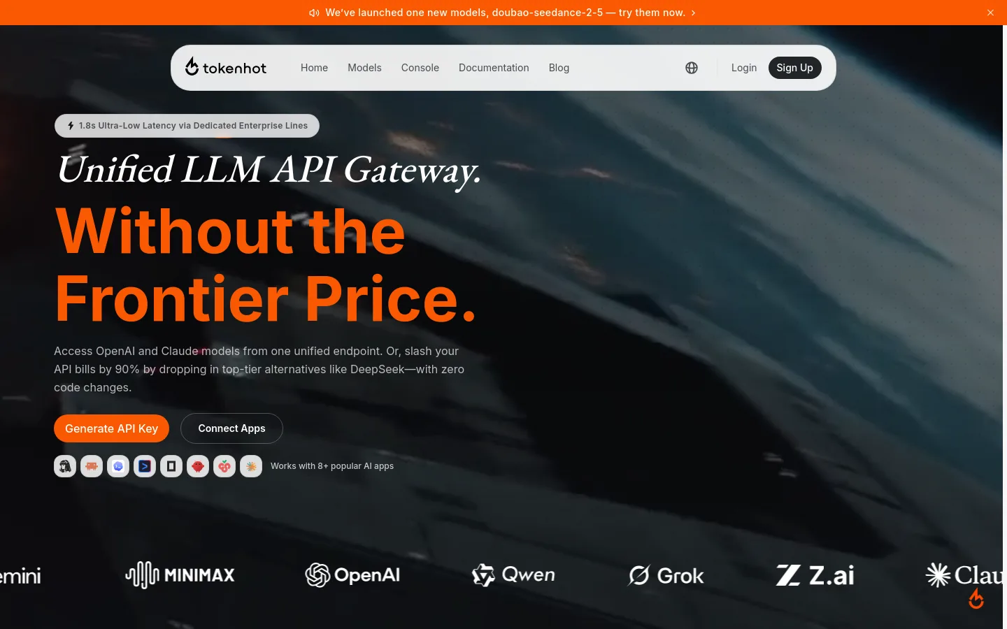 tokenhot.ai — a real Hero section