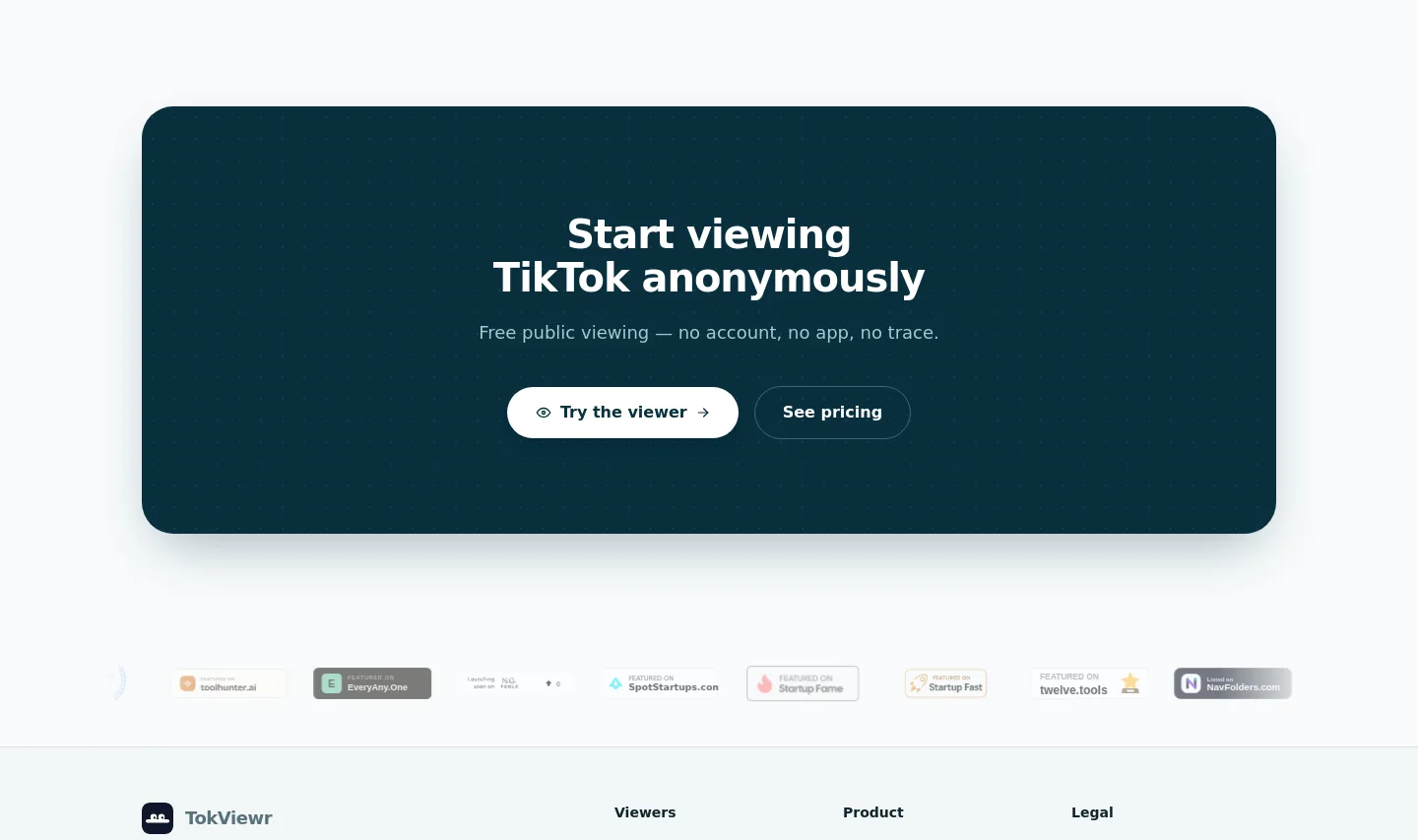 tokviewr.com CTA section