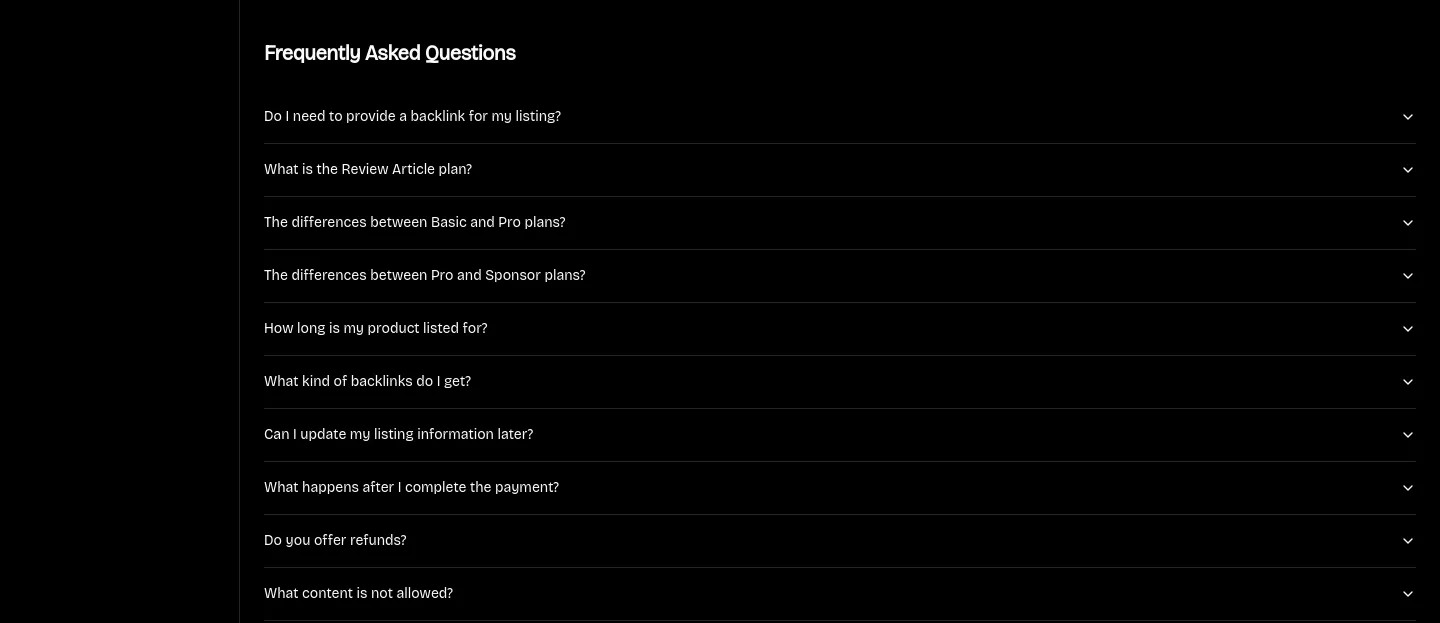 toolfio.com FAQ section