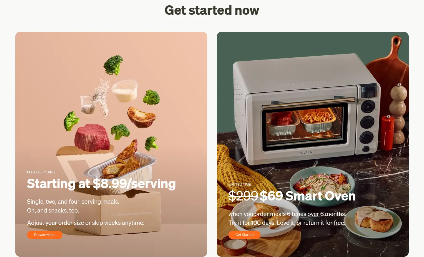 tovala.com — a real Pricing section