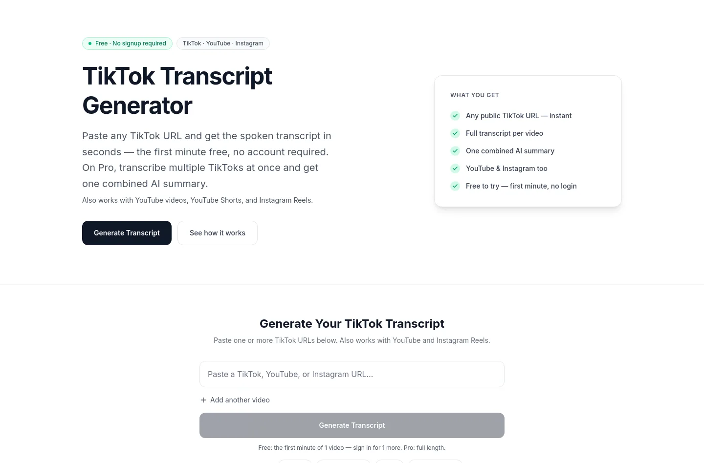 transcribevideo.ai Hero