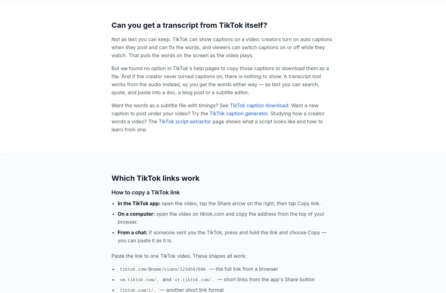 transcribevideo.ai — Features