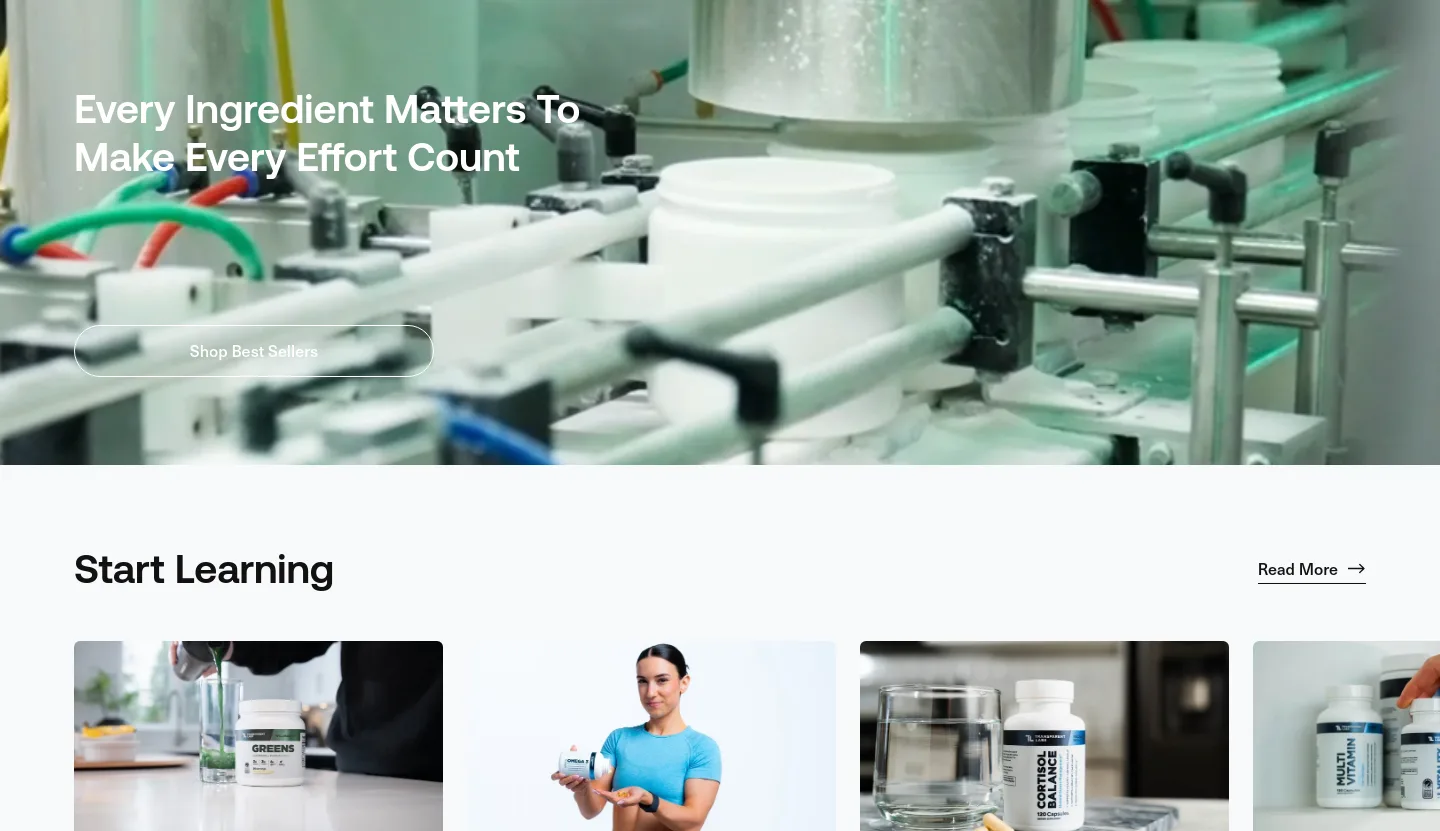 transparentlabs.com CTA section