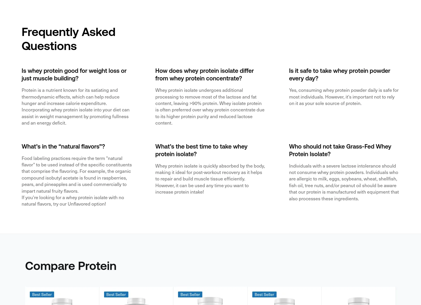 transparentlabs.com FAQ section