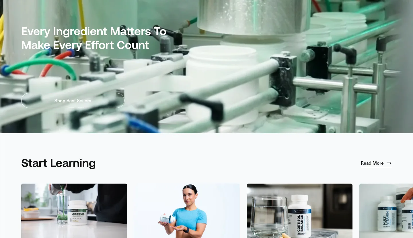 transparentlabs.com CTA section