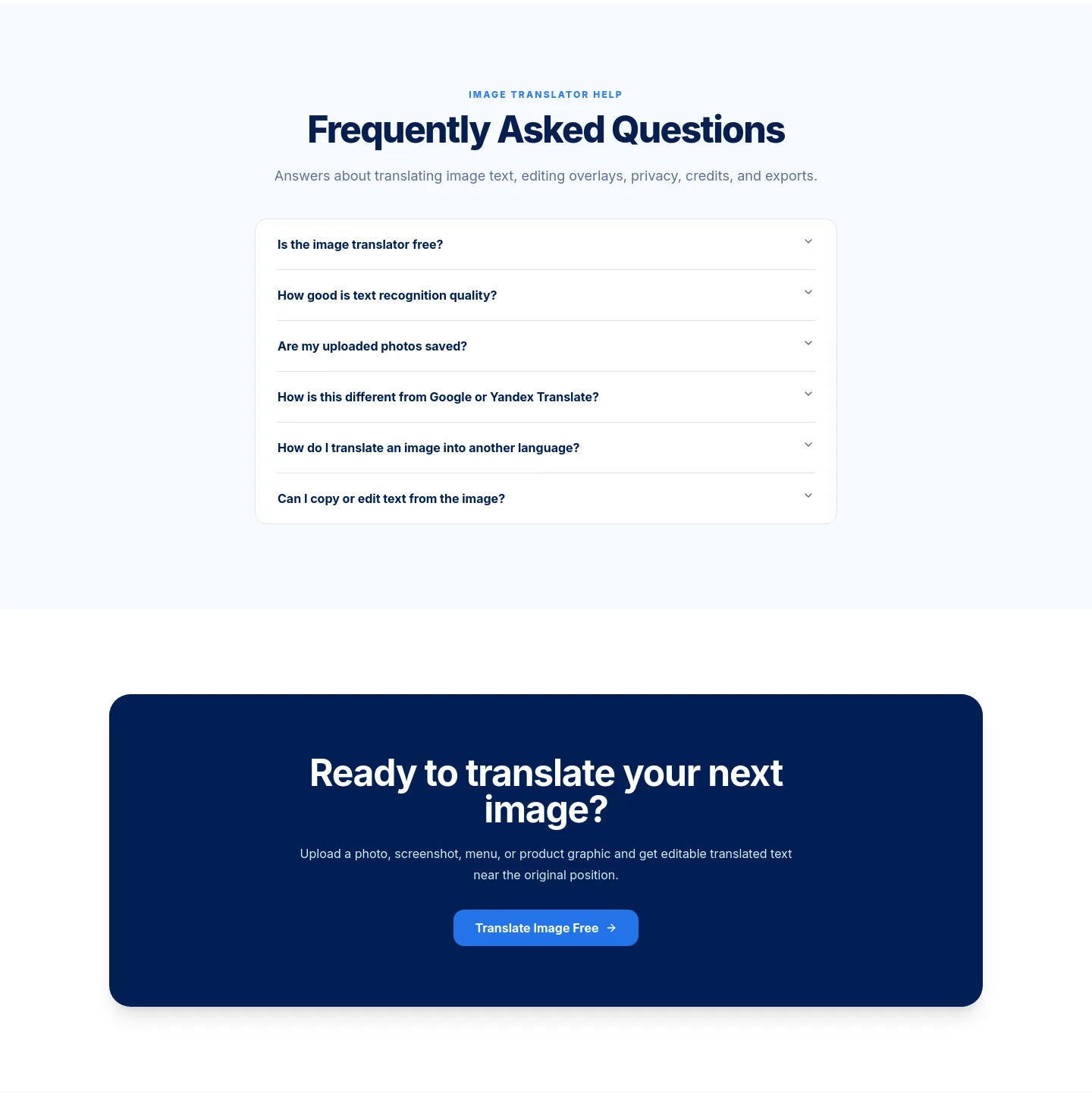 transpic.ai FAQ section