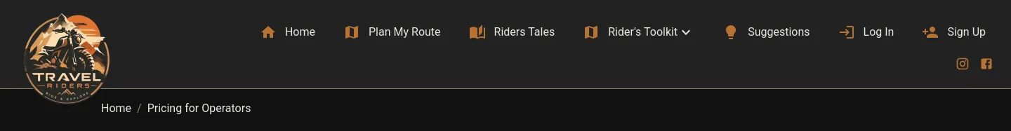 travel-riders.com — a real Hero section