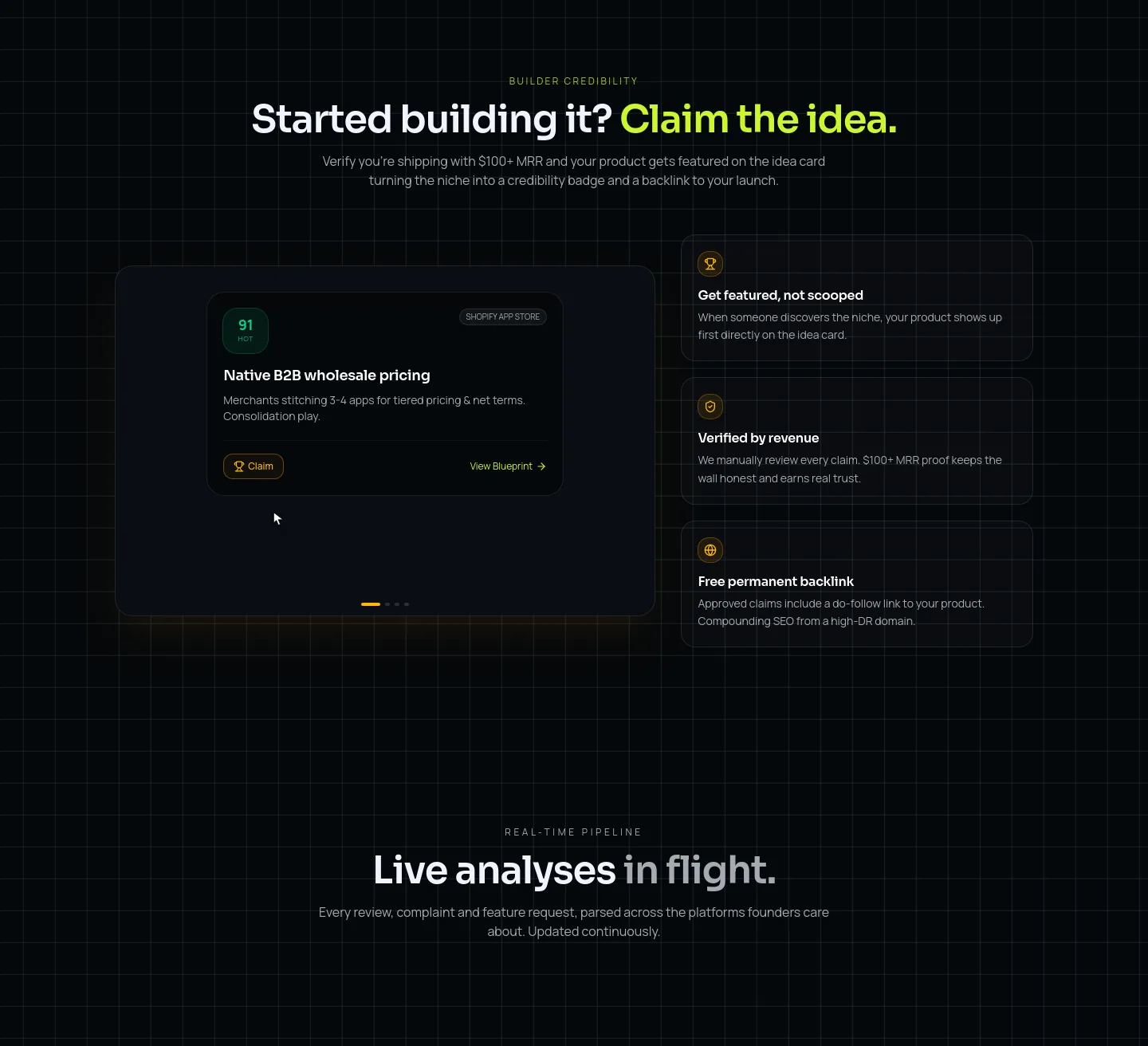 trendgap.io — a real Pricing section