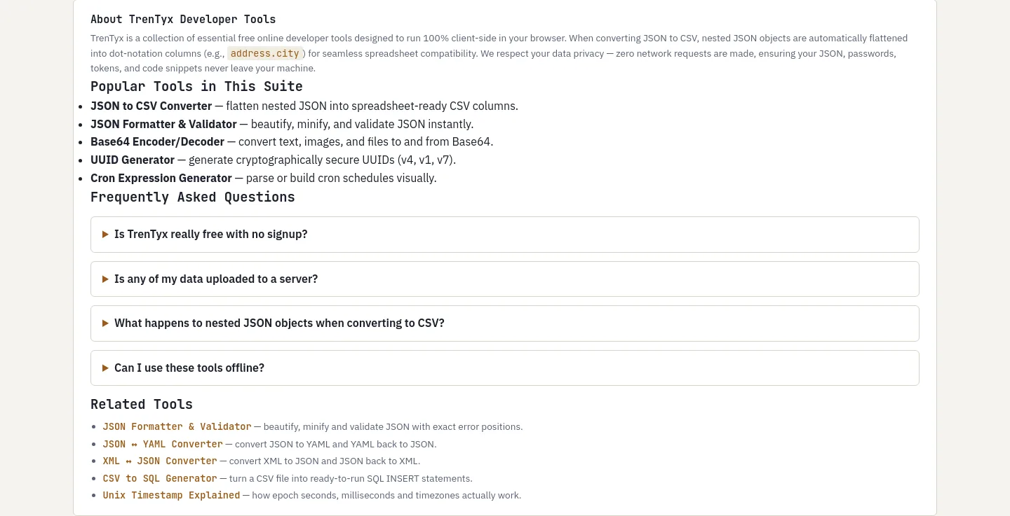 trentyx.com — a real FAQ section