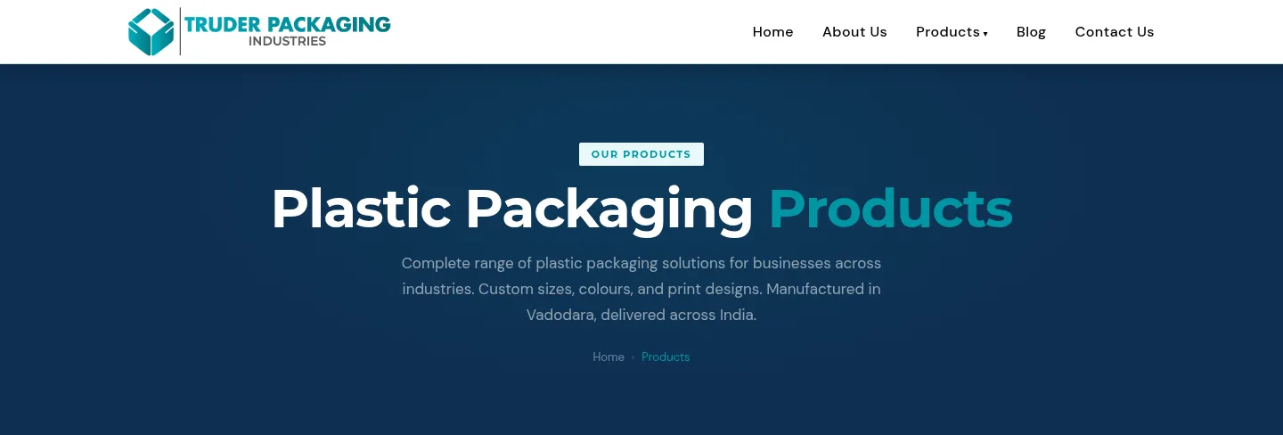 truderpackaging.com — a real Hero section