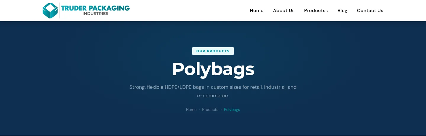 truderpackaging.com — a real Hero section