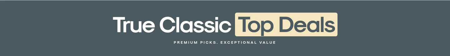 trueclassic.com Hero section