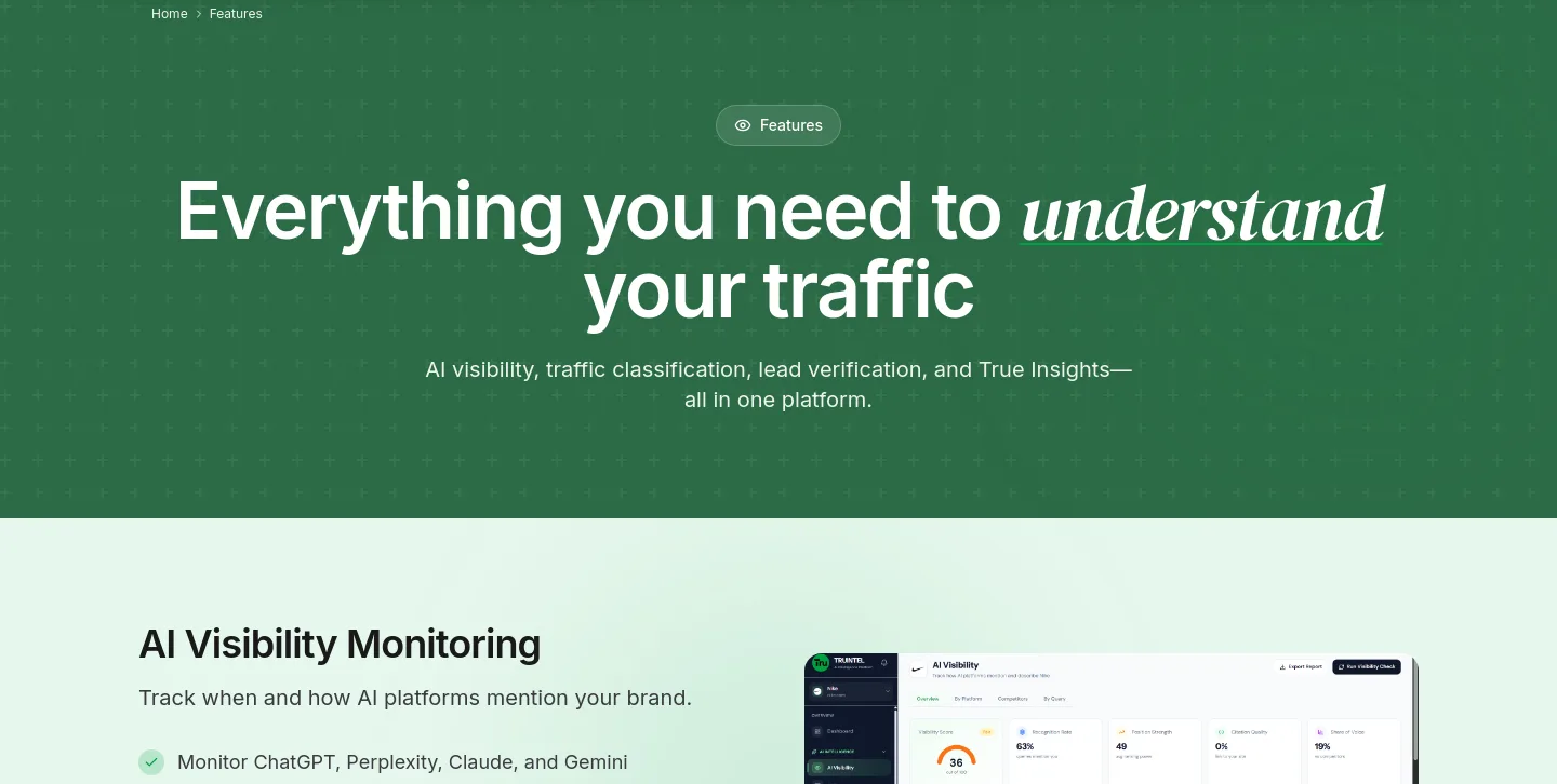 truintel.ai Hero section
