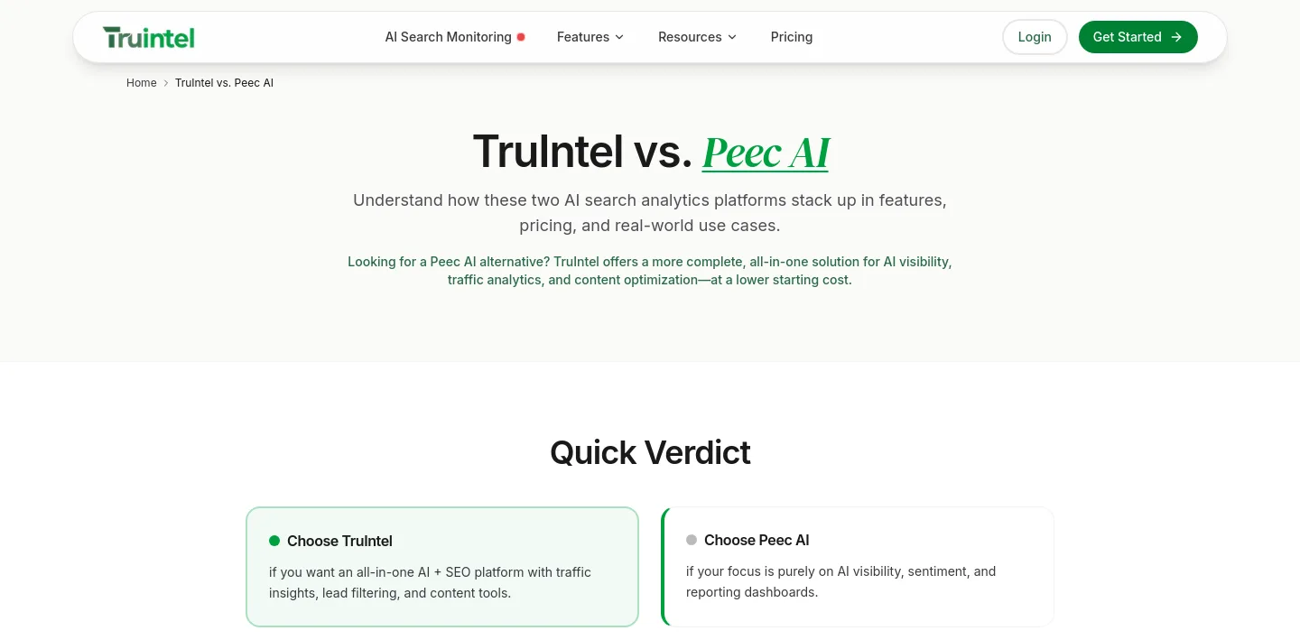 truintel.ai Hero section