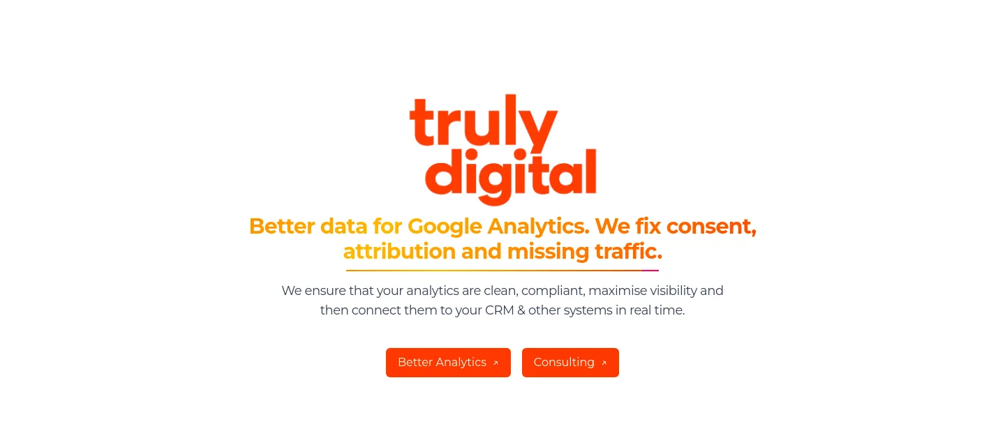 trulydigital.net Hero section