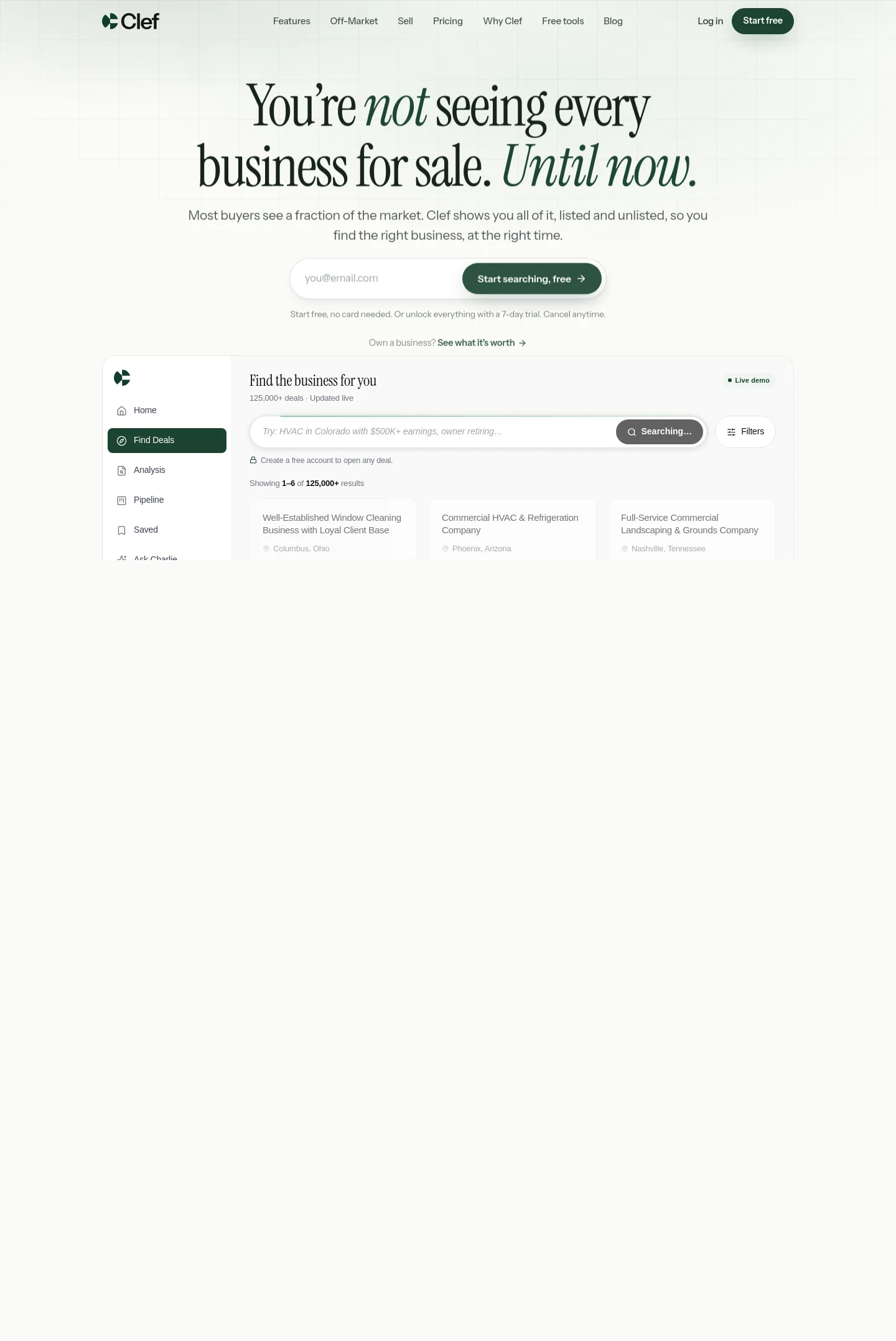 tryclef.com — a real Hero section