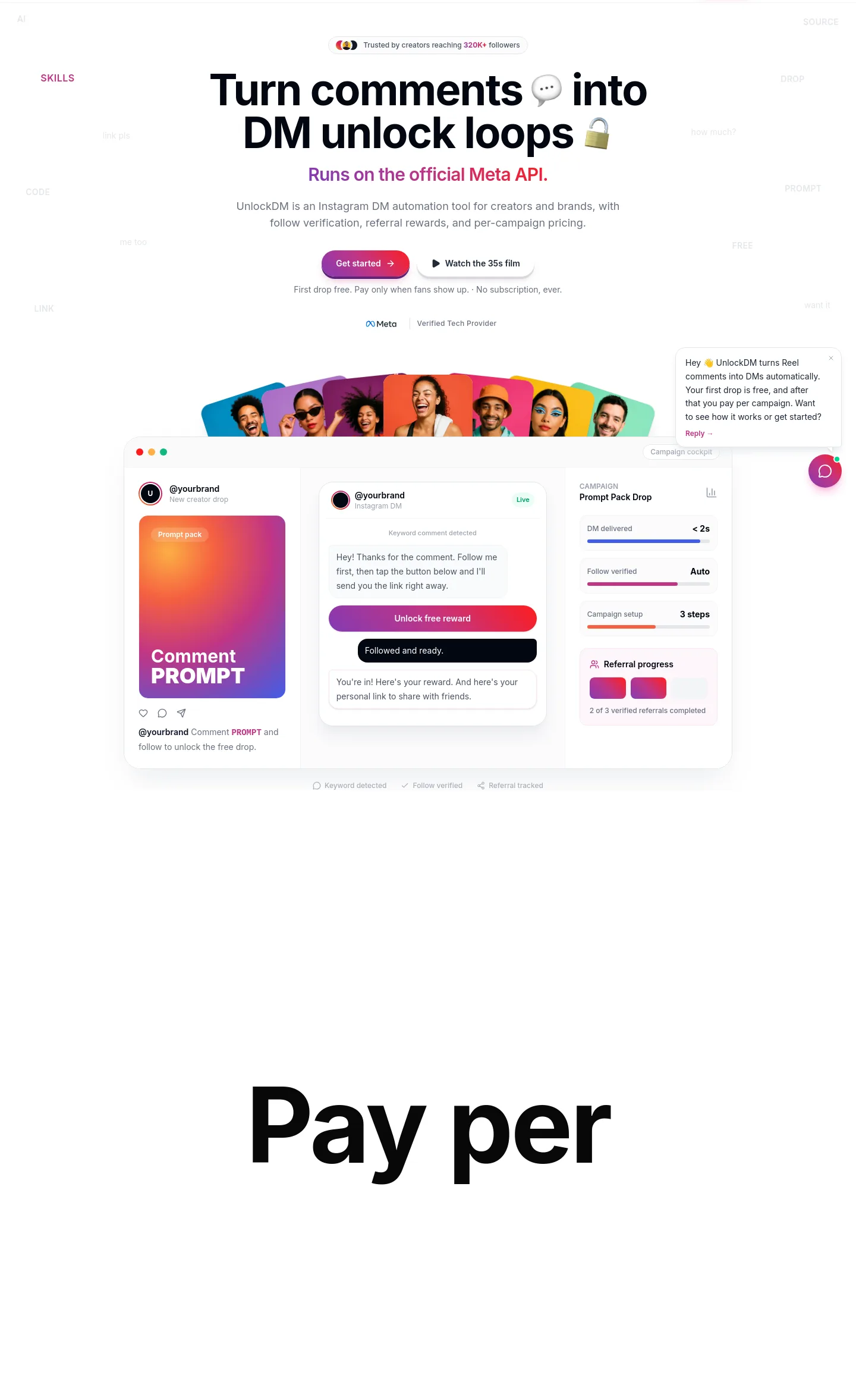 tryunlockdm.com Hero section
