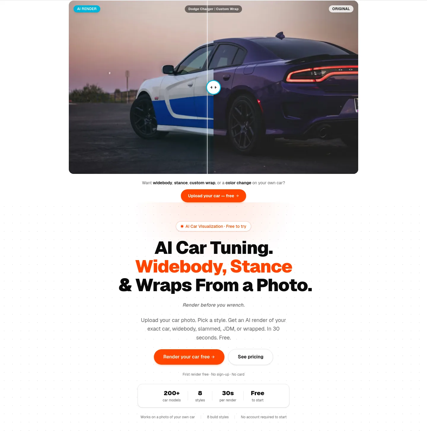 tunedrides.com — a real Hero section