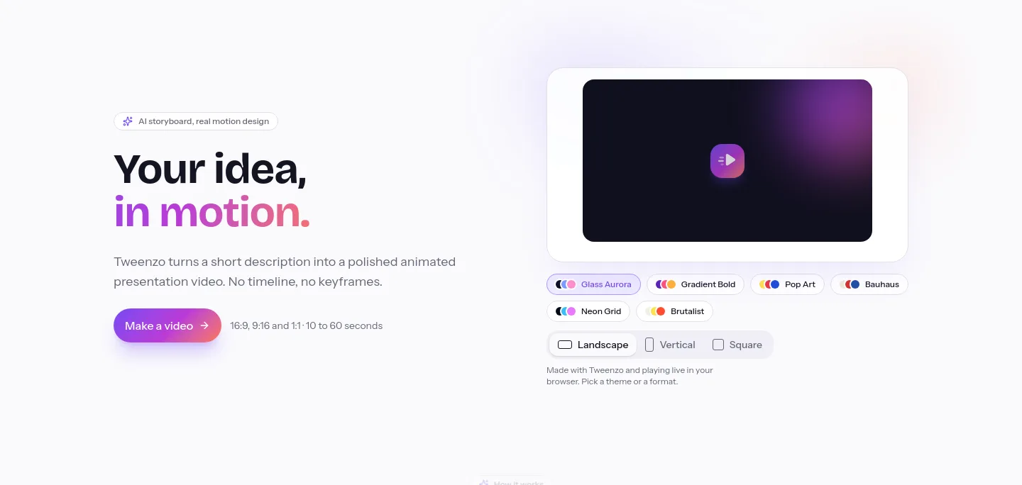 tweenzo.com — Hero