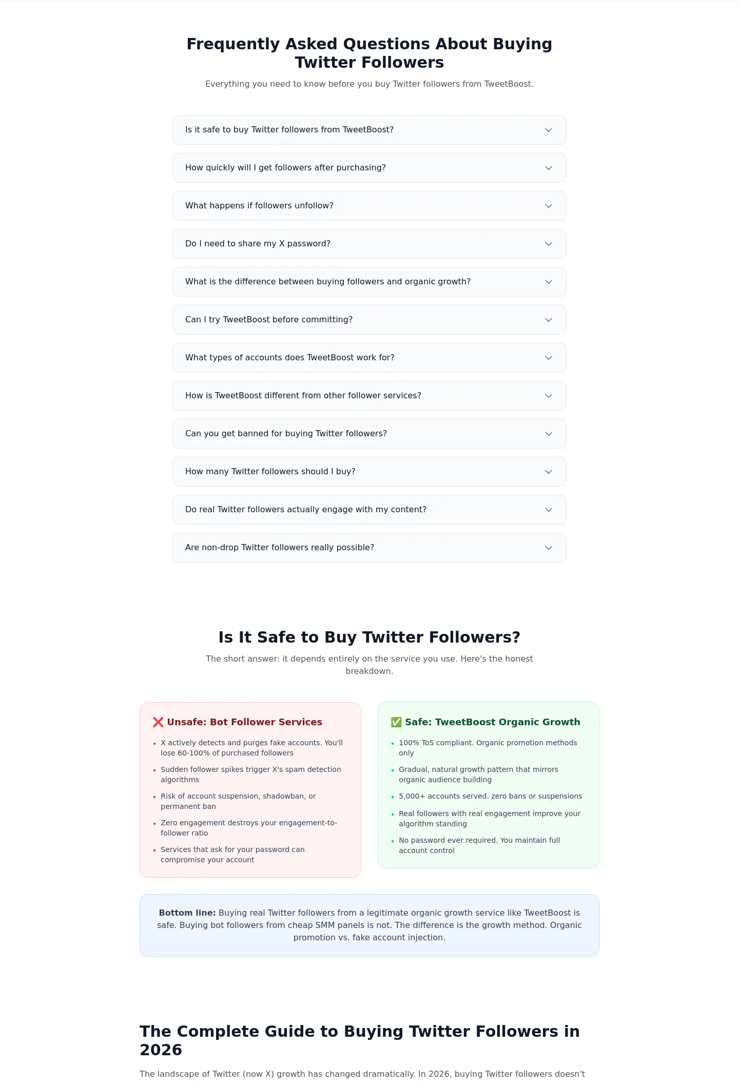 tweetboost.ai FAQ section